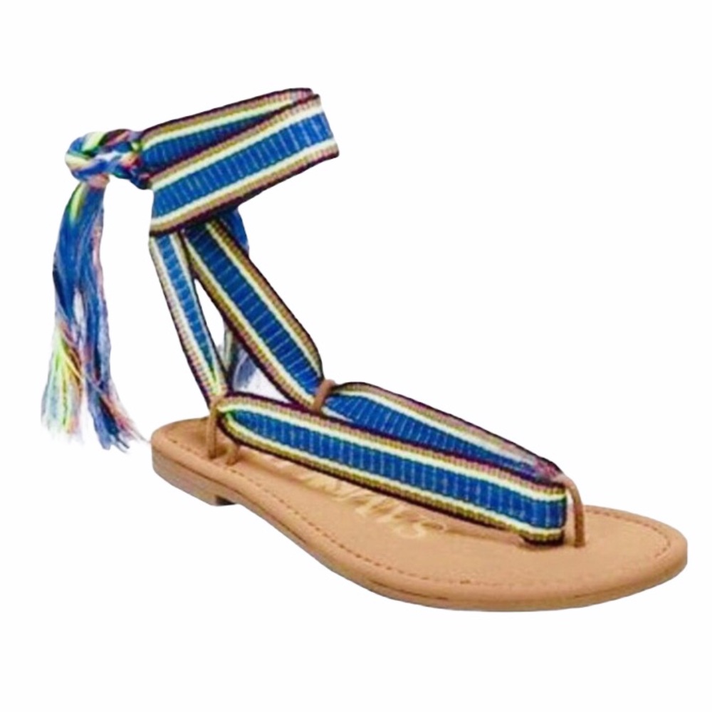 SAM & LIBBY Blossom Boho Braided Wrap Sandals - Picture 8 of 8